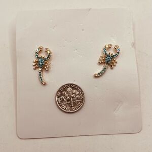 Gold plated earrings for women scorpion designs